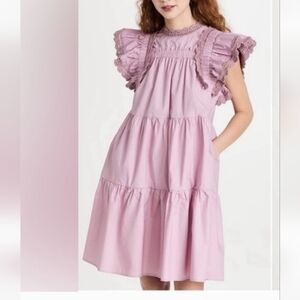Sea New York Rylee Crochet Flutter Sleeve Tunic Dress Size M